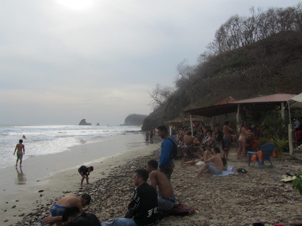 Beach with people 