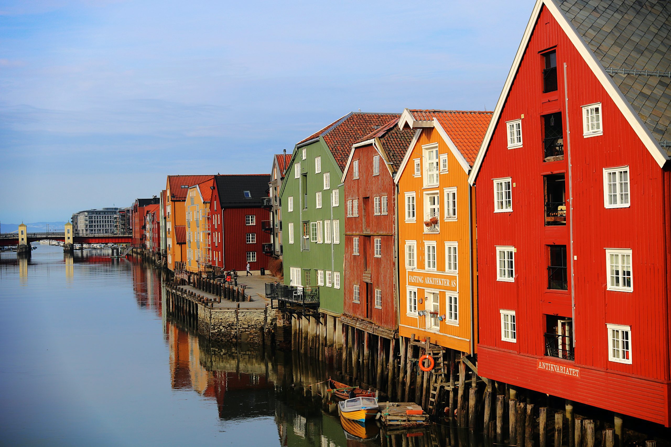 colorful houses on the water