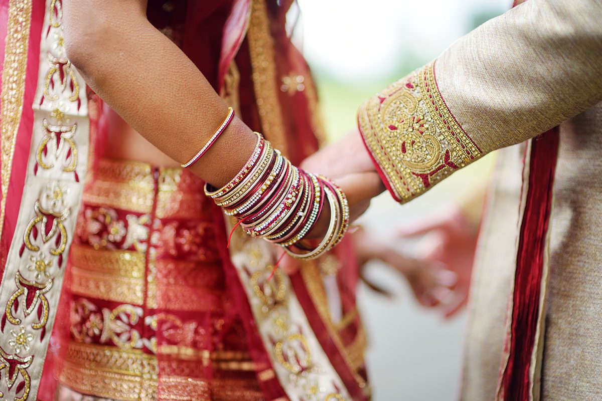 Traditional Indian wedding attire