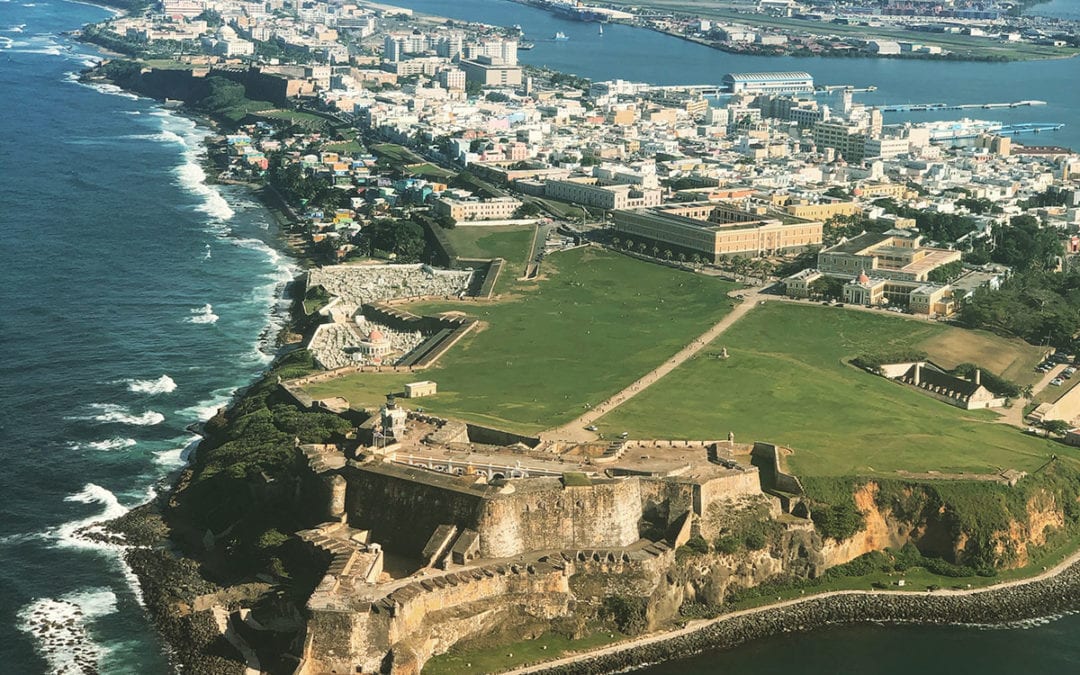 Strolling the Blue Cobbled Streets of Old San Juan, Puerto Rico