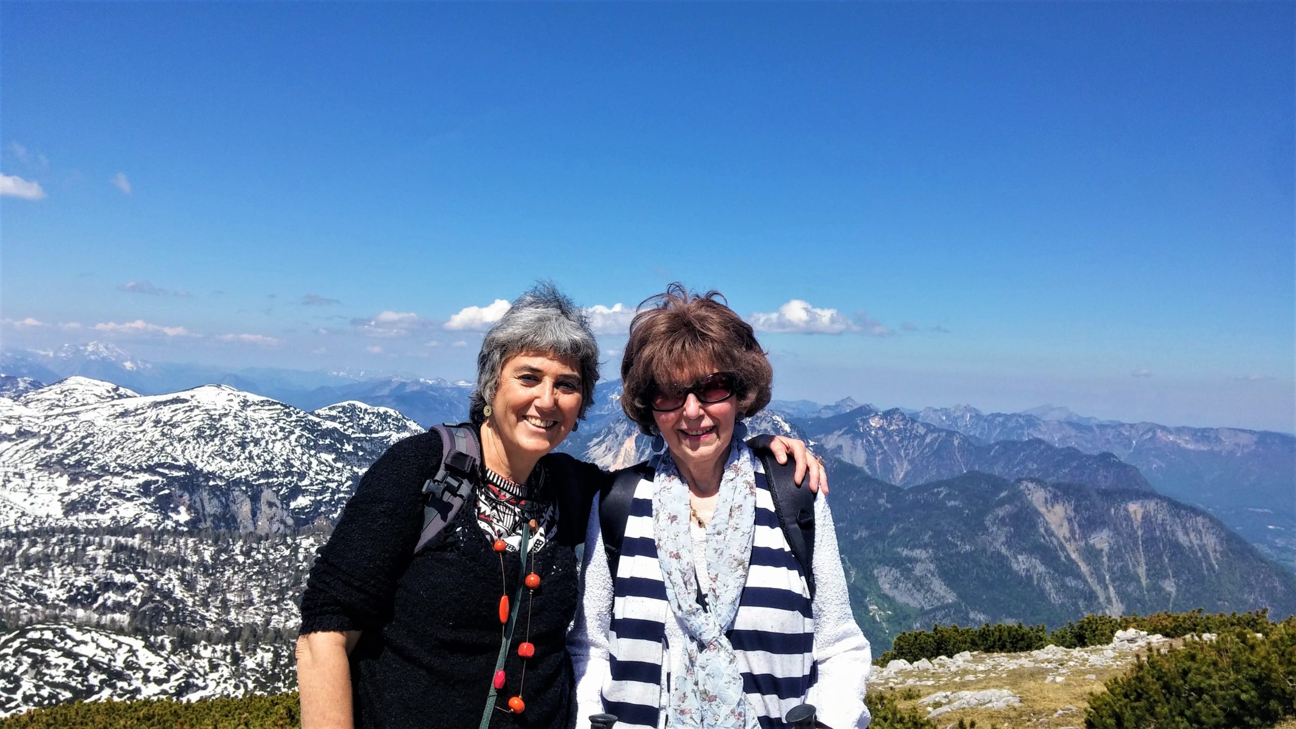 two women mountains