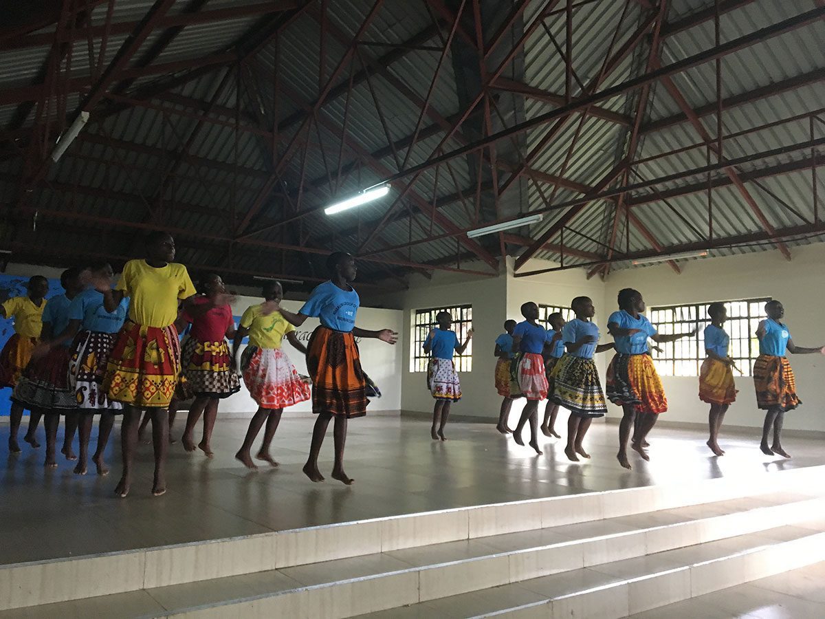 Performers dancing