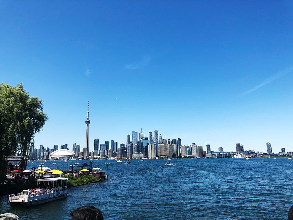 View of the Toronto skyline from Center Island
