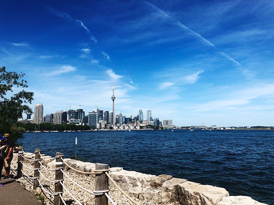 View of Toronto skyline from Waterfront trail west