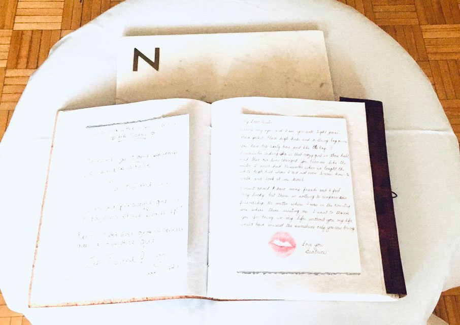 A book of love letters from Nadine L's wedding to herself
