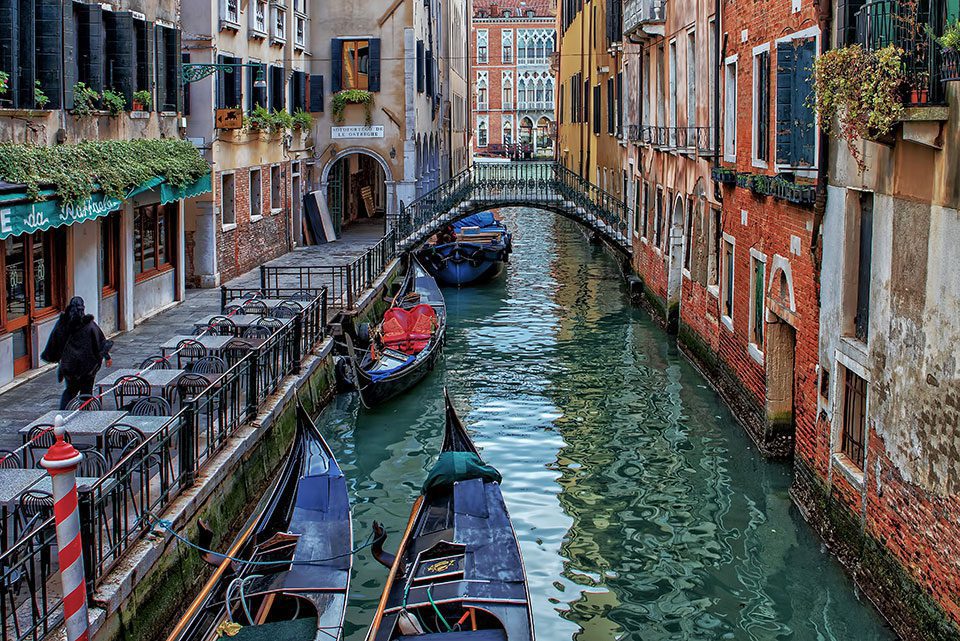 Overlooking the canals of Venice