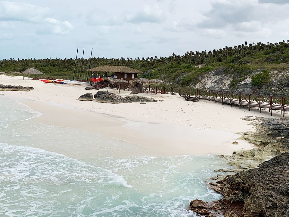 A sandy beach in the Caribbean
