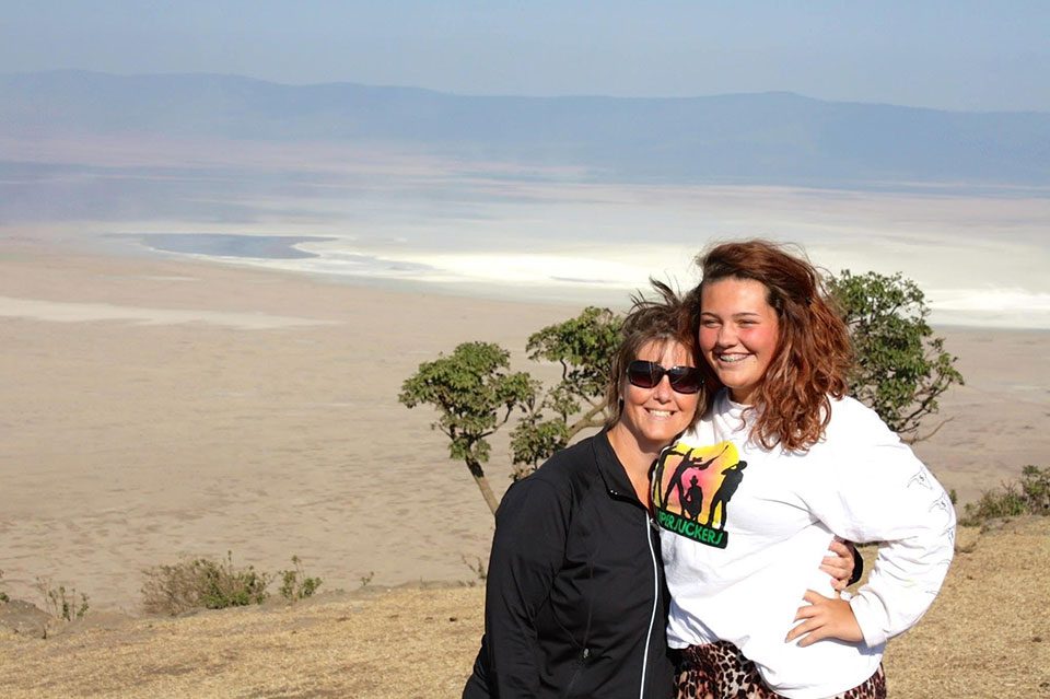 Coralie and daughter in Tanzania