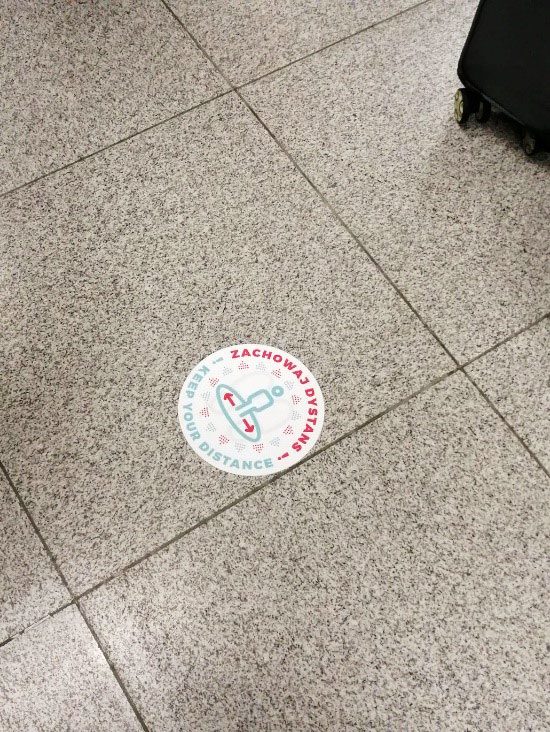 Floors signs in the arrivals terminal