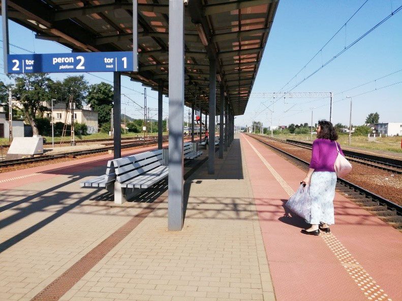 An empty train platform as they wait for their connection