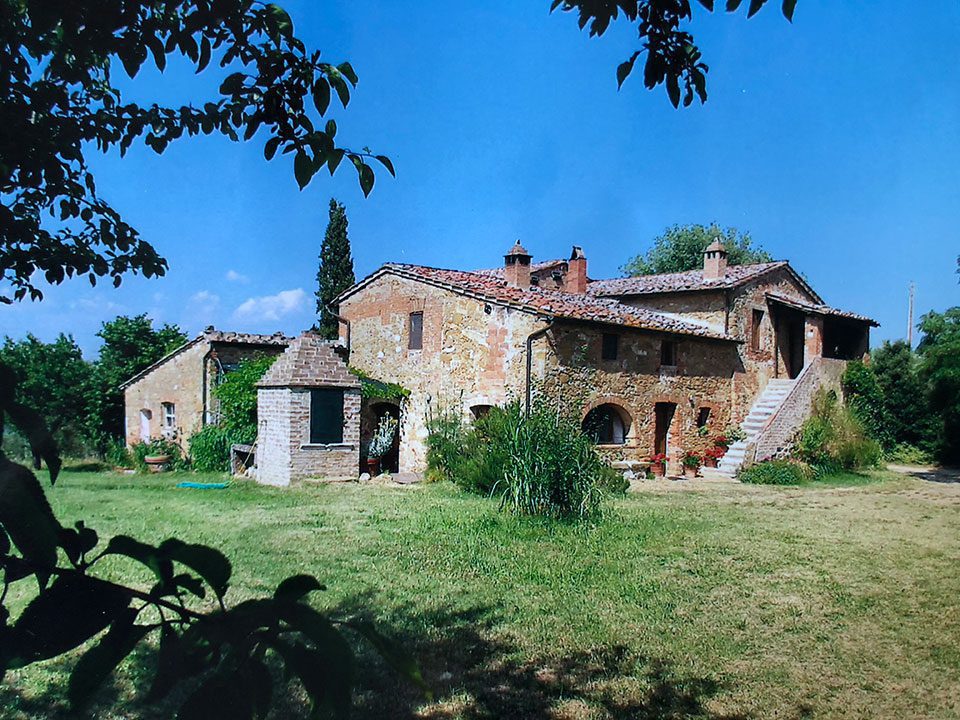 View of a Tuscan farmhouse where the authore stayed.