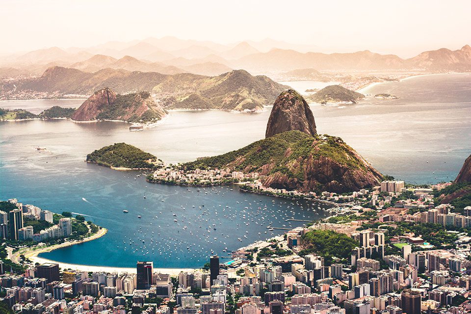 Aerial view of Rio de Janeiro, Brazil