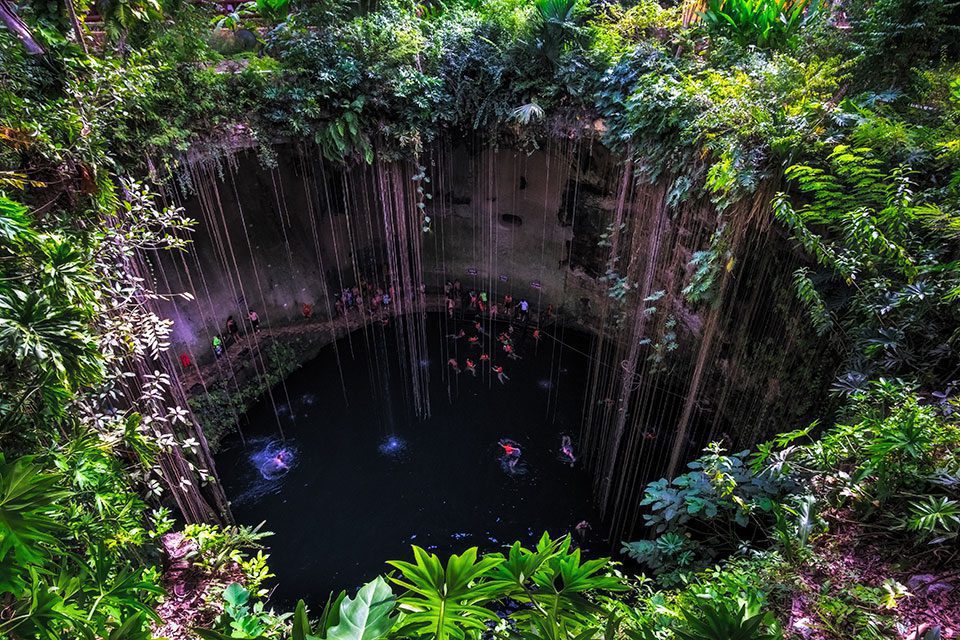 fresh water swimming in cenotes in mexico