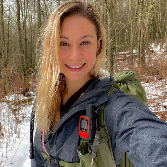 Alice Ford solo hiking on a recent trip near the Smoky Mountains