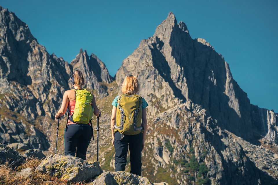 Hikers enjoying the hiking in Switzerland