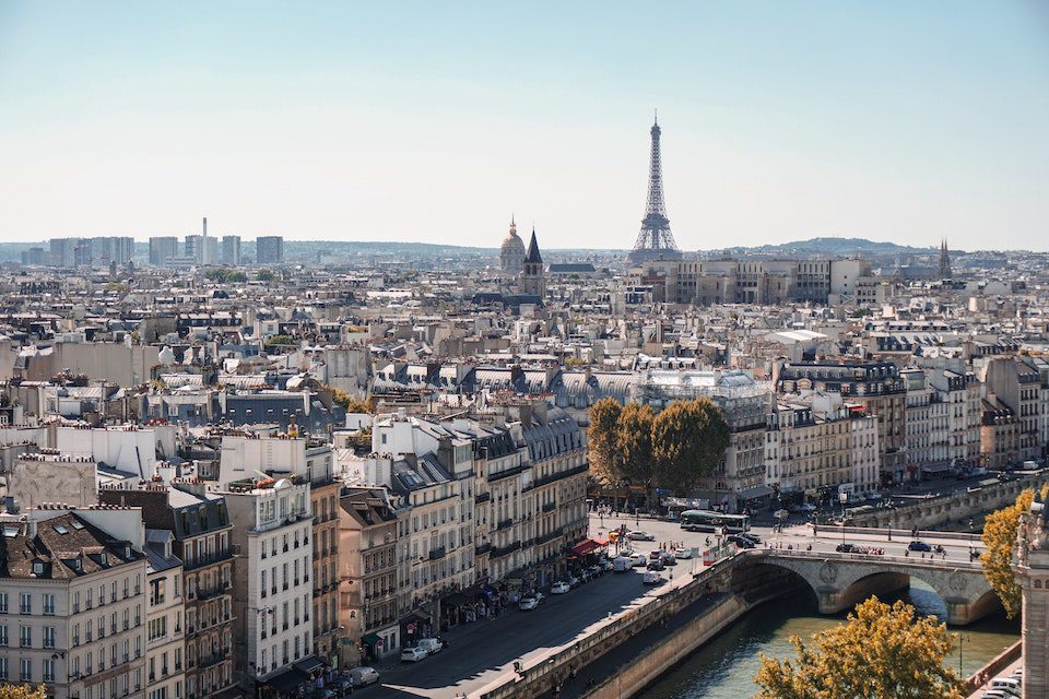 Overlooking Paris, France. Join the Paris cafe writing tour