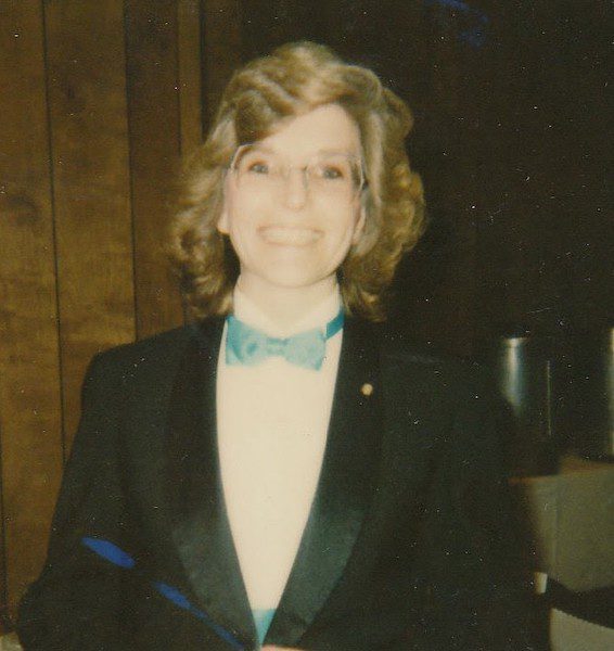 Barbara Leonard as a businesswoman in1988, one of our featured women travellers over 65