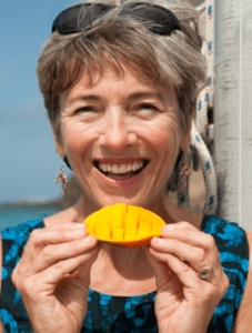 woman eating mango 