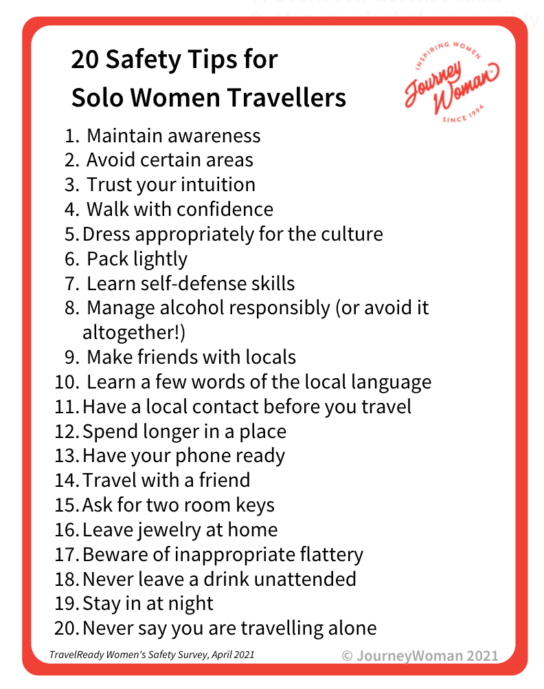 list of tips for solo travel 
