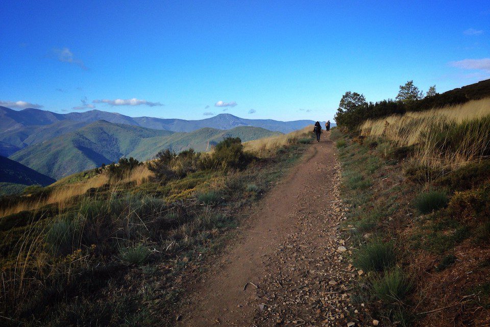 Walking along Camino de Santiago, Spain