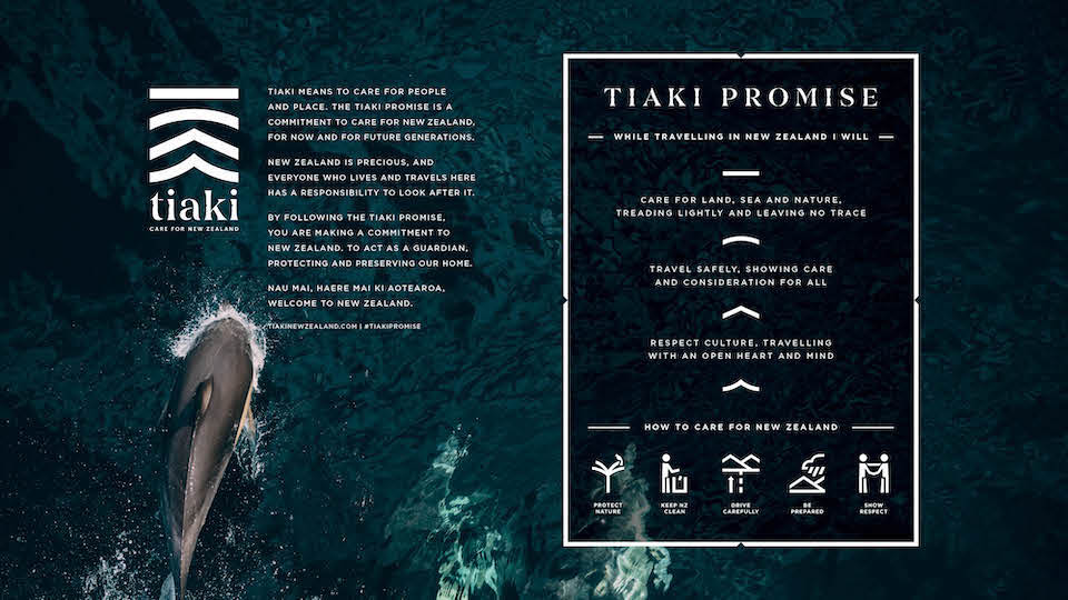 All travellers to New Zealand are expected to uphold The Tiaki Promise