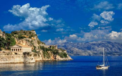 blue ocean and cliffs in Corfu europe where to go