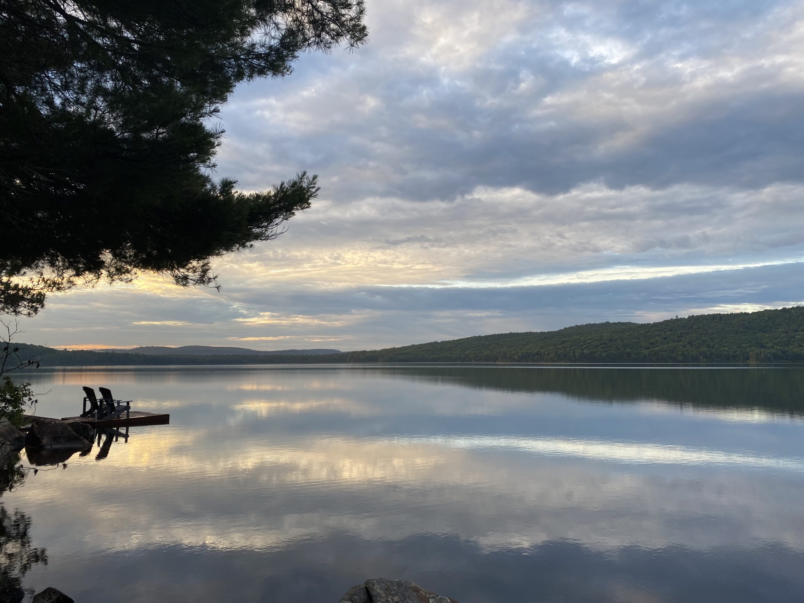 sunrise over the water