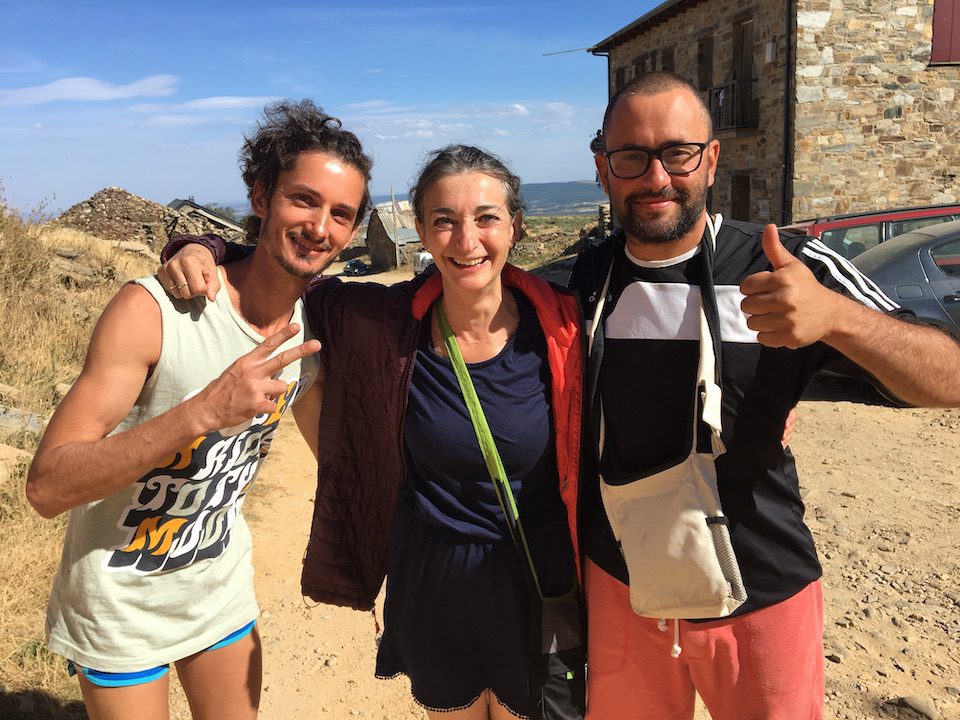 Miryam (centre) with friends she met along the Camino.JPG