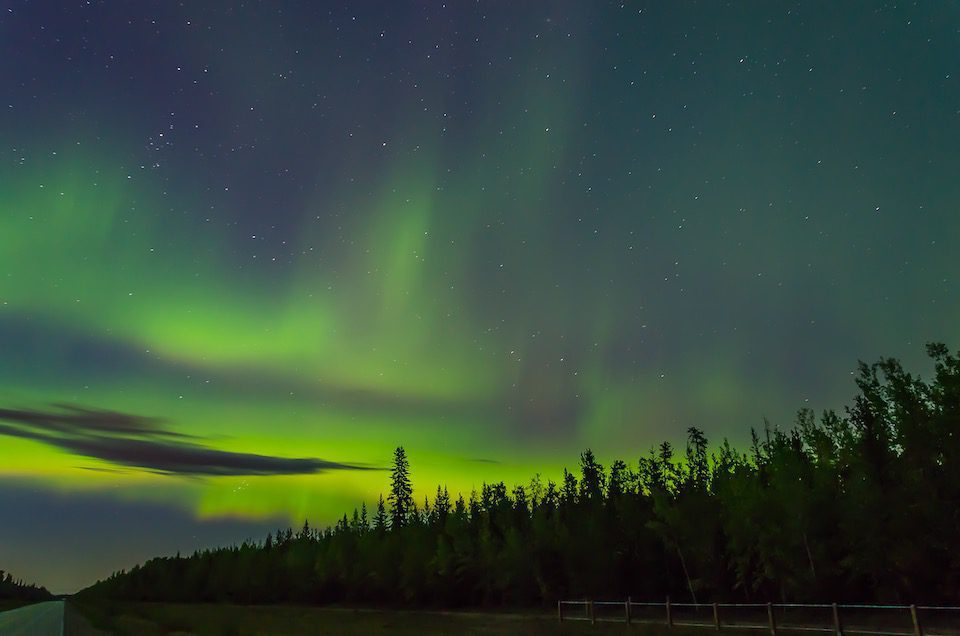 Aspectacular display of Aurora Borealis in Yellowknife
