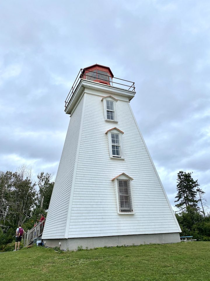 Cape Bear Lighthouse, where the cliff erodes at a foot a year