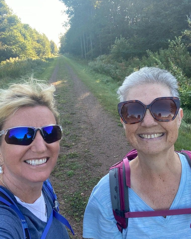 Marilyn and I on our first morning in New Zealand, PEI