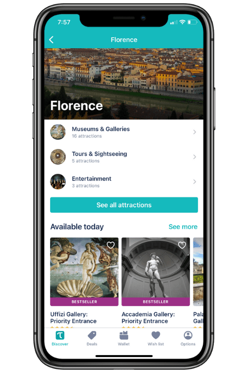 Find tickets to museums, theatres, and more with the Tiquets app