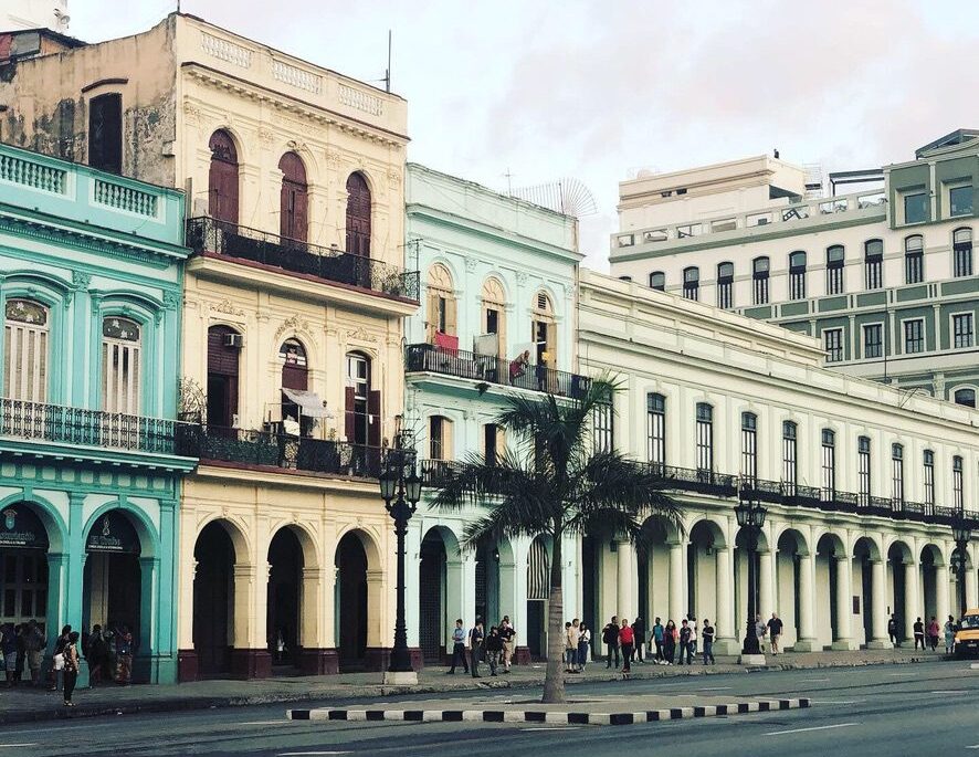 Colourful and historic buildings on the streets of Cuba