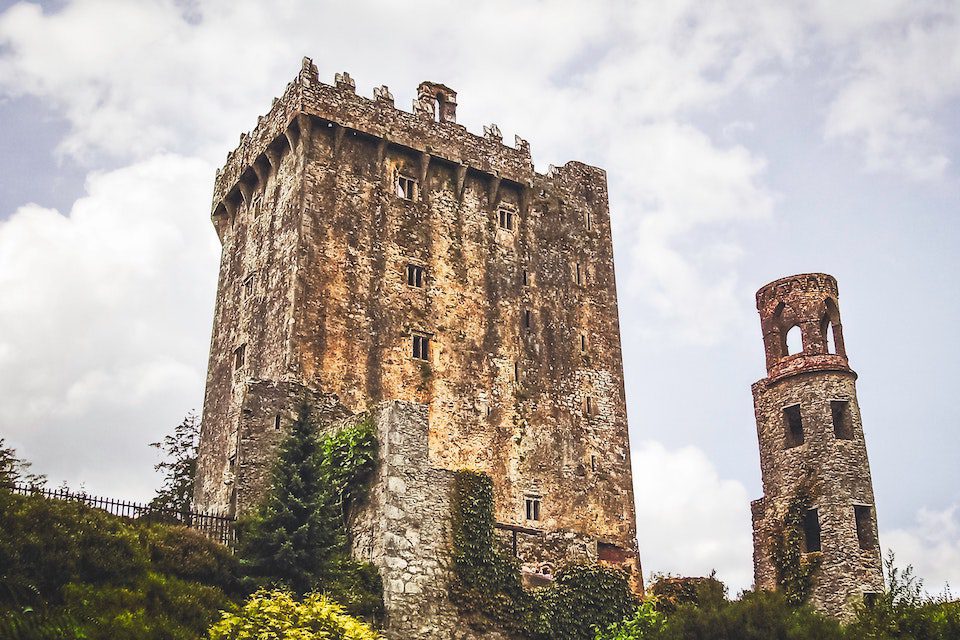 Blarney Castle and round tower, home to the Blarney Stone in Ireland
