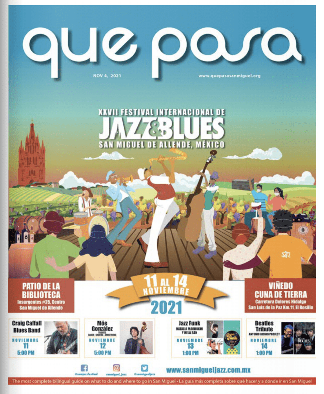 Cover of Que Pasa newspaper