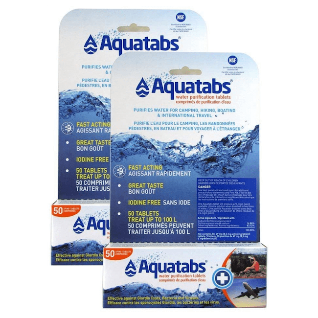 Two packs of Aquatabs