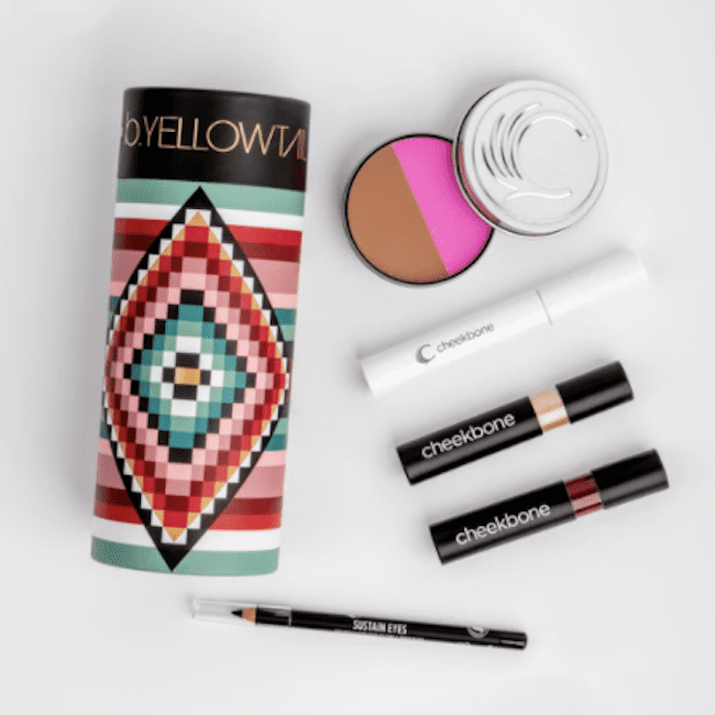 Assortment of makeup from Cheekbone Beauty