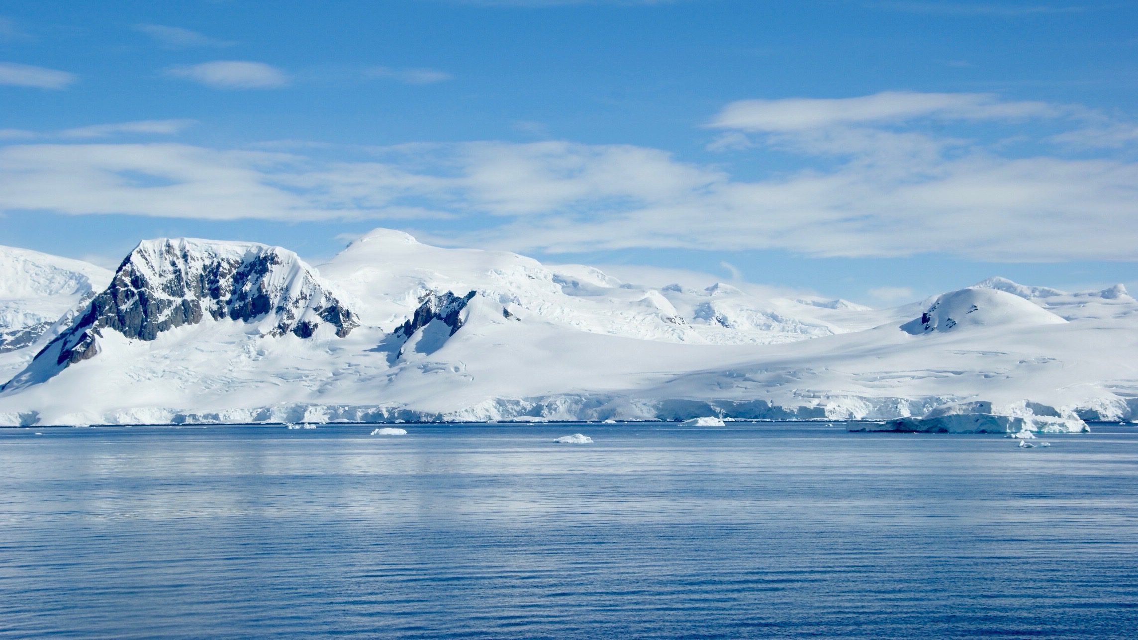 Snowy landscapes in Antarctica