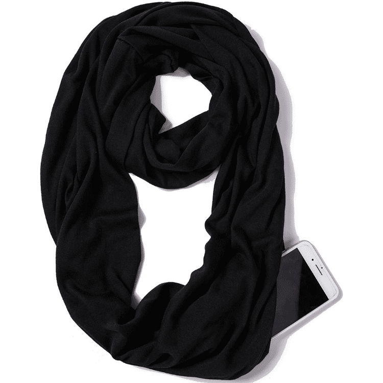 Black infinity scarf