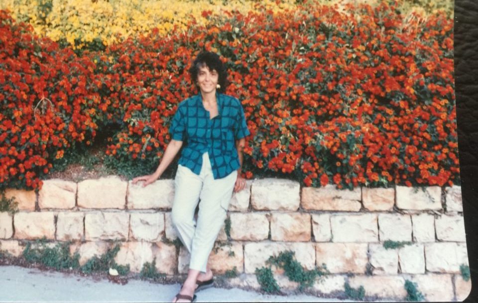 woman on a wall in israel