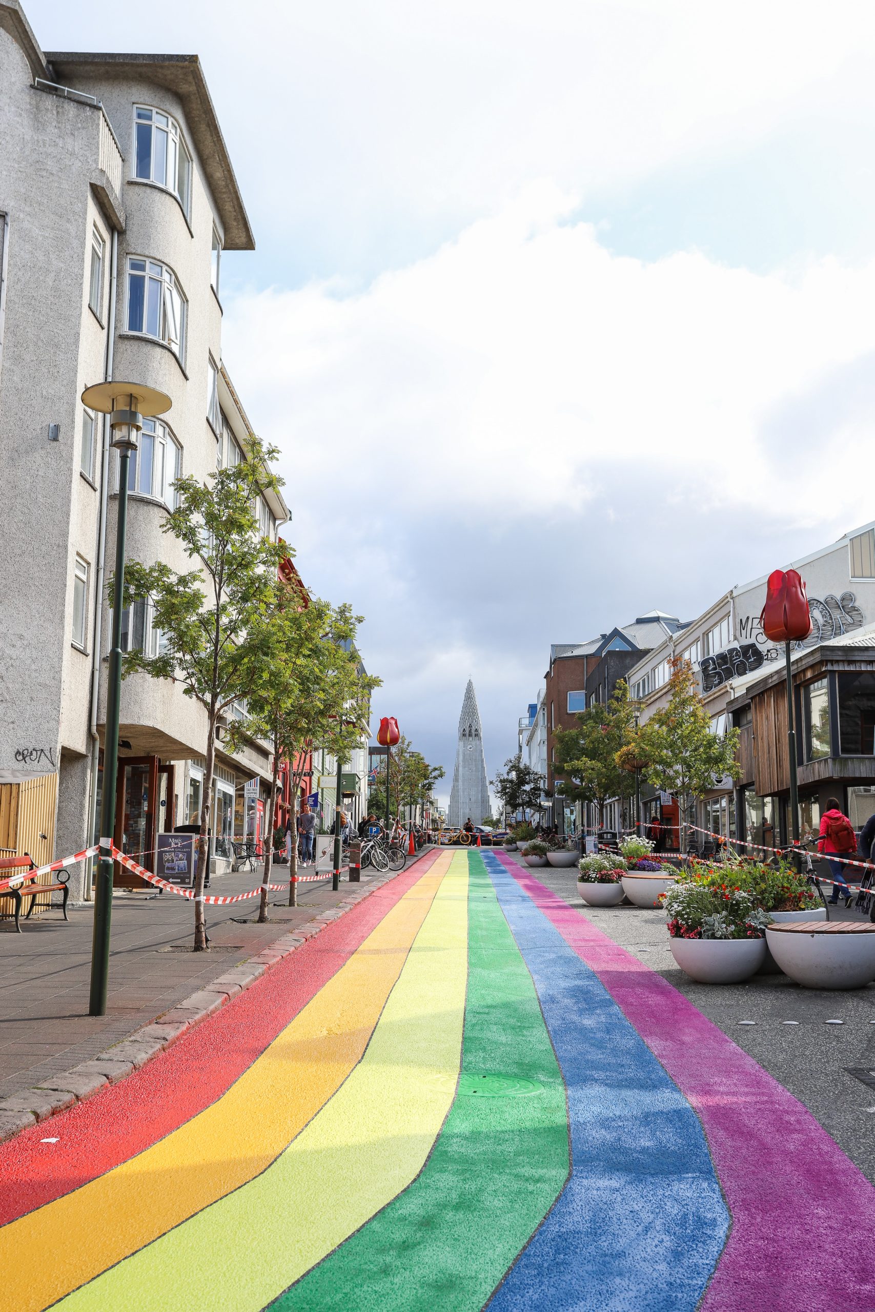 rainbow street in icealnd