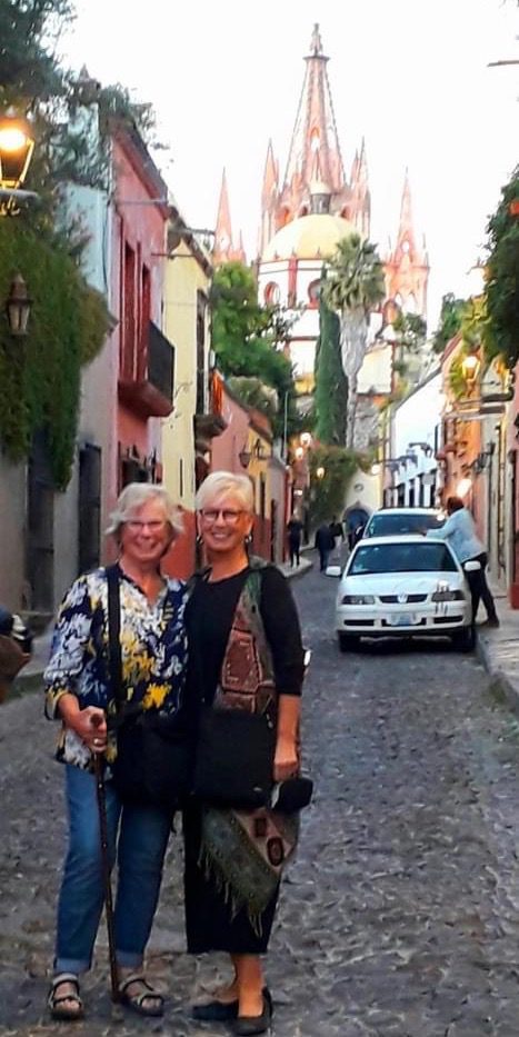 Freda Holmes, Nadine Speirs, San Miguel de Allende, Mexico, November 2021. We were doing a 6-week repeat house sit in San Miguel and spent a lot of time exploring the city. 
