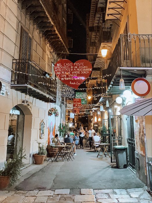 Historic street in Palermo, Sicily