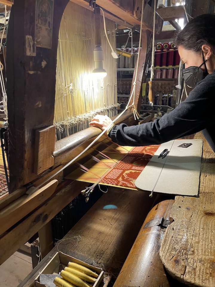 It takes four years for a Bevilacqua weaver to be fully trained and allowed to work on a client order