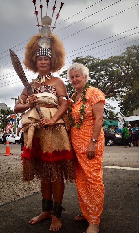 2012 Samoa with Zita Martel, hereditary chief, Polynesian Xplorer on Independence Day
