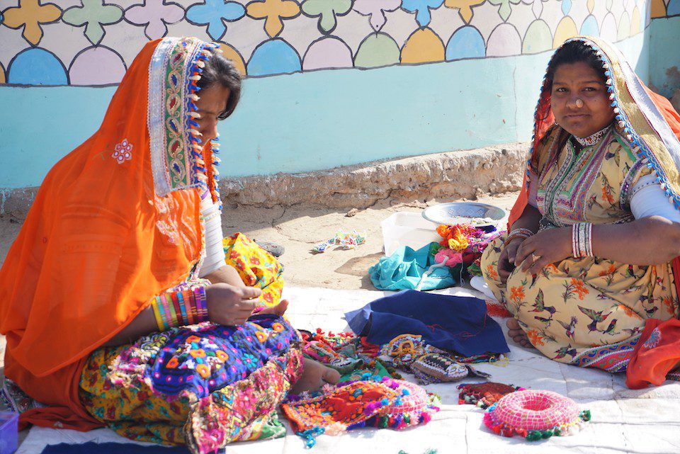 Indian women embroidery
