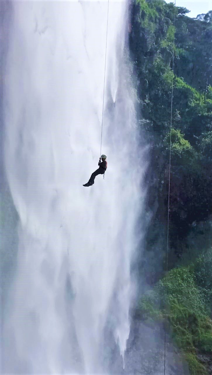 Descending Sipi Falls 