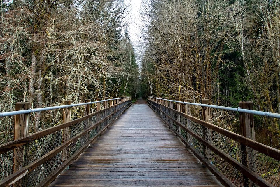 70 mile Trestle over the Cowichan River along the Vancouver Island Trail