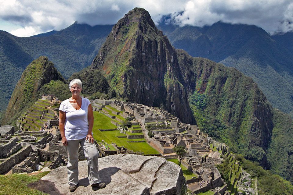 Barbara Weibel in Peru at Machu Picchu