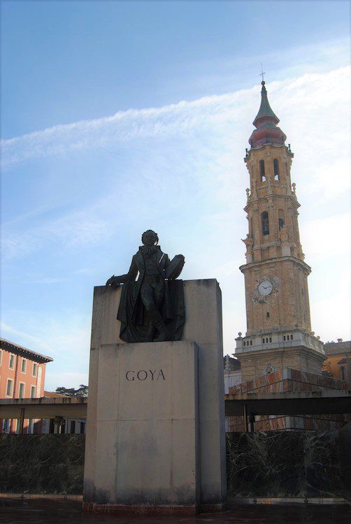 Goya Monument in Zaragoza, Spain